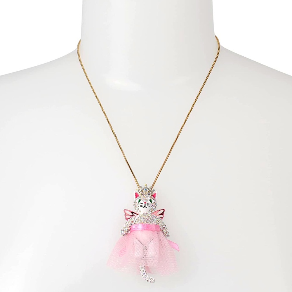 New BETSEY JOHNSON Cat Fairy Stud necklace - Picture 3 of 8